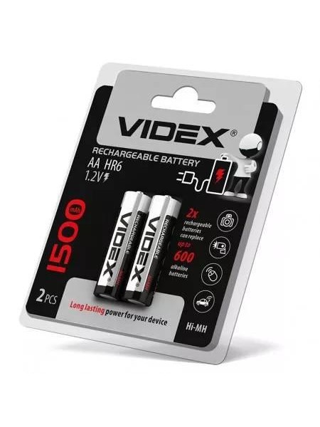 Акумуляторна батарейка Videx AA HR6 1500mAh 2 шт.