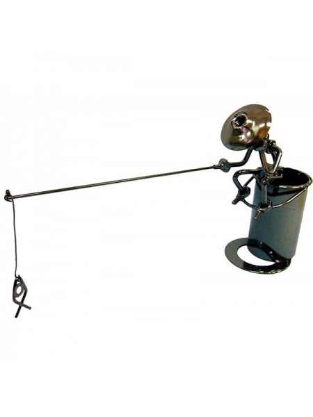 Фігурка Kanishka Рибак 20х26х8.5 см з підставкою для ручок (20164)