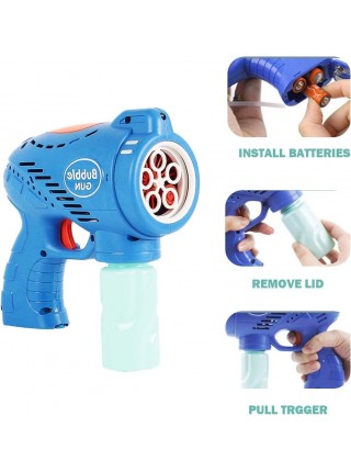Іграшковий дитячий пістолет генерувальний бульбашки Space Bubble Gun синій (AUAU06)