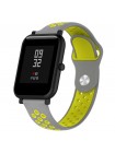 Ремінець BeWatch sport-style для Xiaomi Amazfit BIP Сіро-Жовтий (1010146)