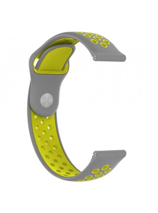 Ремінець BeWatch sport-style для Xiaomi Amazfit BIP Сіро-Жовтий (1010146)