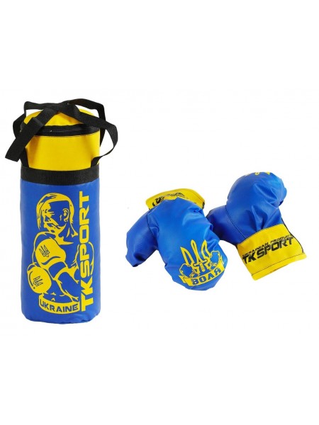 Боксерський набір TK Sport Україна 55 см Blue with Yellow (147910)