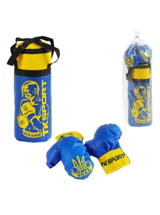 Боксерський набір TK Sport Україна 55 см Blue with Yellow (147910)