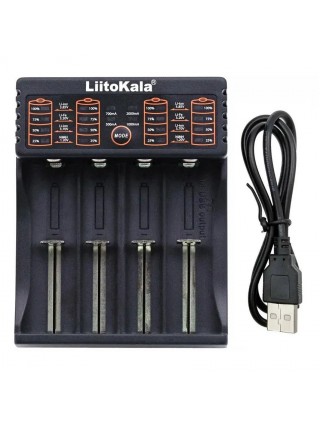 Зарядний пристрій LiitoKala Lii-402 для 4 акумуляторів Li-Ion/LiFePO4/Ni-Mh Black