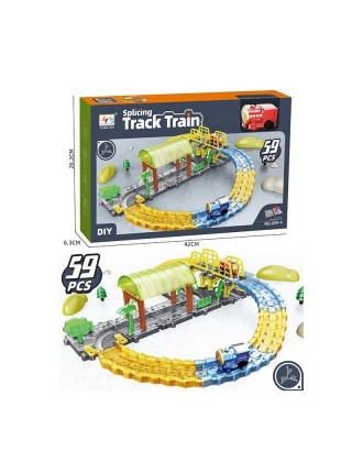 Дитячий трек Yufeng Track Train 59 деталей Multicolor (153332)