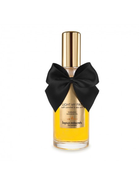 Розігрівальна олія Bijoux Indiscrets LIGHT MY FIRE — Caramel&Sea salt 100 мл