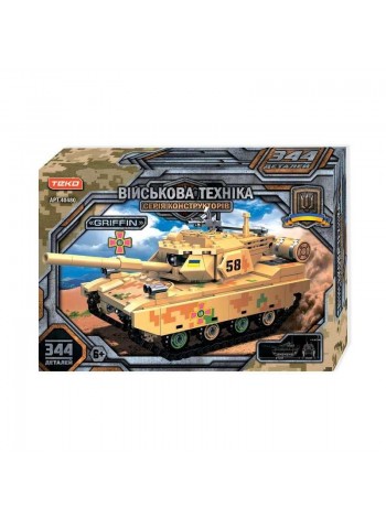 Конструктор Teko Військова техніка танк Griffin 344 деталі Хакі (147028)