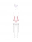 Еротичний костюм зайчики Obsessive Bunny suit 4 pcs pink S/M (SO7254)