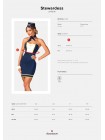 Еротичний костюм стюардеси Obsessive Stewardess uniform M/L Синій (SO7730)