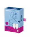 Набір менструальних чаш Satisfyer Feel Confident 15/20 мл і мішечок для зберігання Transparent