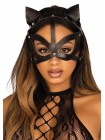 Маска кішечки Leg Avenue Vegan leather studded catmask Black
