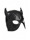 Маска Master Series Dungeon Demon Bondage Mask with Horns Black