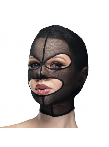 Маска сітка з відкритим ротом і очима Feral Feelings Mask Black