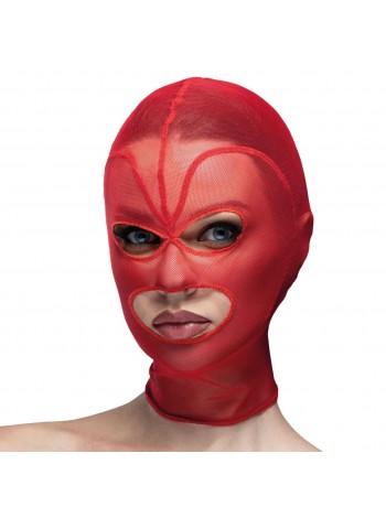 Маска серце сітка з відкритим ротом і очима Feral Feelings Hearts Mask Red