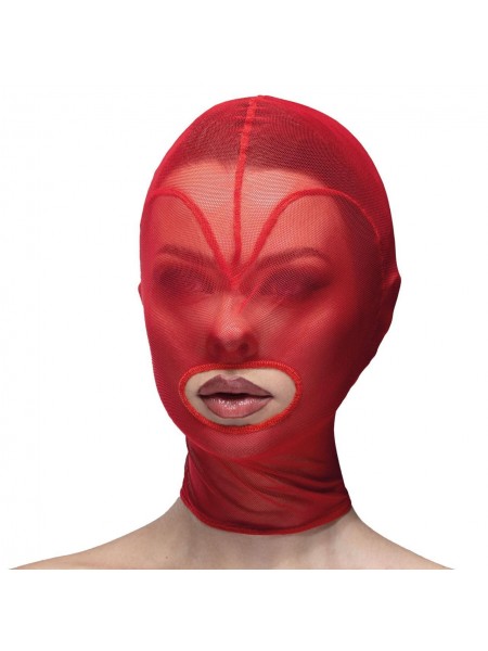 Маска серця сітка з відкритим ротом Feral Feelings Hearts Mask Red