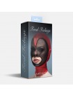 Маска серце сітка з відкритим ротом Feral Feelings Hearts Mask Red-Black