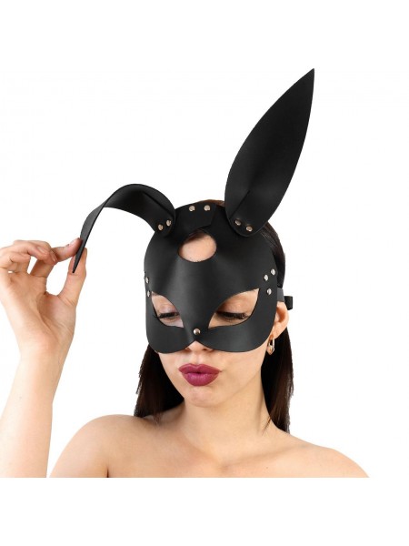 Шкіряна маска Зайчики Art of Sex Bunny mask Чорний