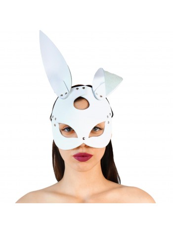 Шкіряна маска Зайчики Art of Sex Bunny mask Білий