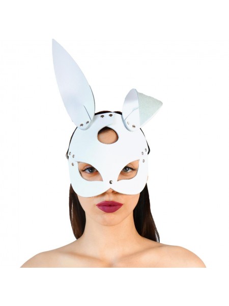 Шкіряна маска Зайчики Art of Sex Bunny mask Білий