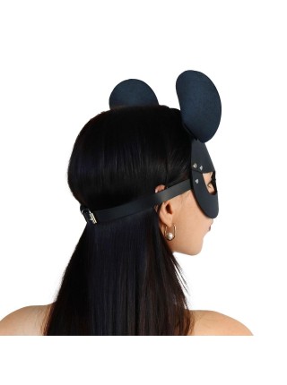Шкіряна маска зайчика Art of Sex Mouse Mask Чорний