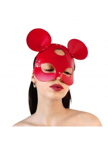 Шкіряна маска зайчики Art of Sex Mouse Mask Червоний