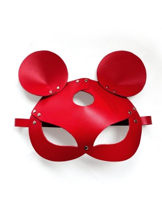Шкіряна маска зайчики Art of Sex Mouse Mask Червоний