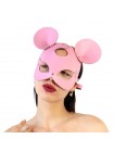 Шкіряна маска зайчика Art of Sex Mouse Mask Рожевий