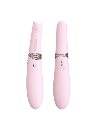 Вакуумний стимулятор/вібратор з вібрацією KissToy Miss CC Pink 36 мм (SO3622)