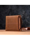 Практичний гаманець для чоловіків із натуральної шкіри 22856 Vintage Коричневий