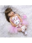 Силіконова колекційна лялька Reborn Doll 55 см Дівчинка Моніка (198)
