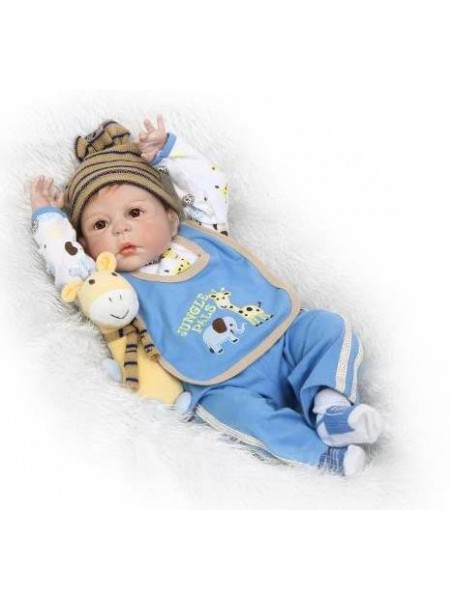 Силіконова колекційна лялька Reborn Doll Хлопчик Левова 57 см (209)