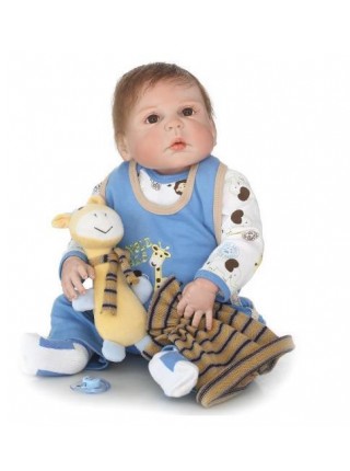 Силіконова колекційна лялька Reborn Doll Хлопчик Левова 57 см (209)