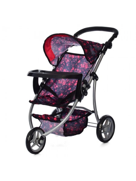 Коляска Melogo 9377 B-T 64x31x49 см Малинова з чорним (SK000028)