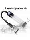 Механічна вакуумна помпа YEAIN з грушею та манометром для збільшення та тренування пінису 200х62 мм