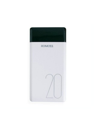 УМБ Power Bank Romoss LT20 20000 mAh повербанк з екраном White (11240-hbr)