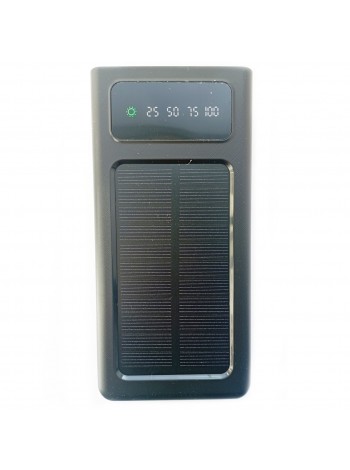 УМБ Power Bank Solar 50000mAh повербанк 4 в 1 із сонячною панеллю, екраном, ліхтариком Black (11222-hbr)