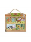 Дерев'яні пазли 4 в 1 "Тварини" Melissa&Doug 4 пазли по 4 елементи MD31362