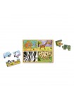 Дерев'яні пазли 4 в 1 "Тварини" Melissa&Doug 4 пазли по 4 елементи MD31362