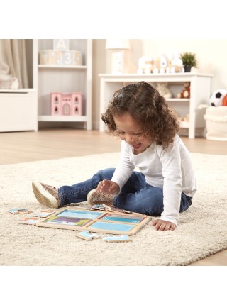 Дерев'яні пазли 4 в 1 "Транспорт" Melissa&Doug 4 пазла по 4 елементи MD31361