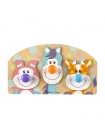 Пазл — вкладка дерев'яна для малюків "Тварини з ферми" Melissa&Doug 3 елементи MD13440