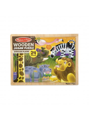 Дерев'яний пазл у рамці Melissa&Doug "Африканська савана" 24 елементи MD12937