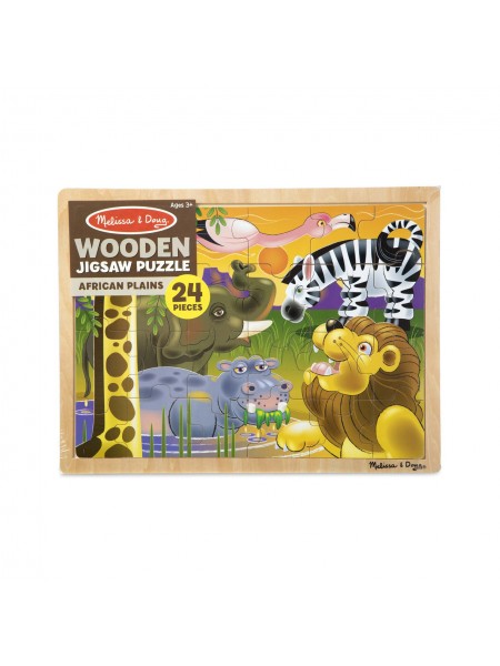 Дерев'яний пазл у рамці Melissa&Doug "Африканська савана" 24 елементи MD12937