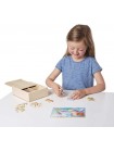 Дерев'яний пазл 4 в 1 Melissa&Doug "Казкові друзі" 12х4 елементи 15х20 см MD9520