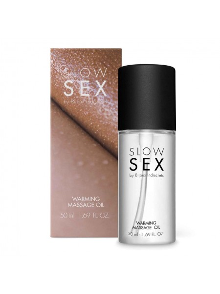 Розігрівальна їстівна масажна олія Bijoux Indiscrets SLOW SEX Warming massage oil 50 мл
