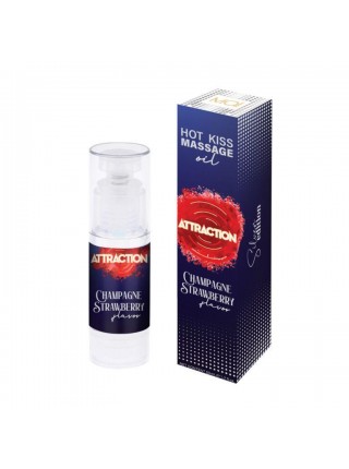 Масажна олія MAI Attraction CHAMPAGNE Strawberry Hot Kiss 50 мл