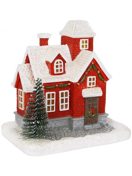 Світлодіодна статуетка New Year's house 11.5х8 см Різнобарвний BonaDi DP232293