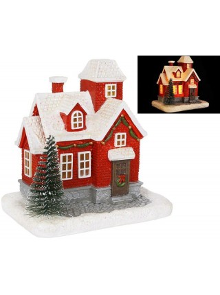 Світлодіодна статуетка New Year's house 11.5х8 см Різнобарвний BonaDi DP232293