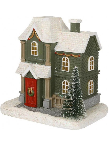 Світлодіодна статуетка New Year's house 11.5х8 см Різнобарвний BonaDi DP232294