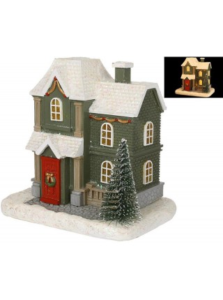 Світлодіодна статуетка New Year's house 11.5х8 см Різнобарвний BonaDi DP232294