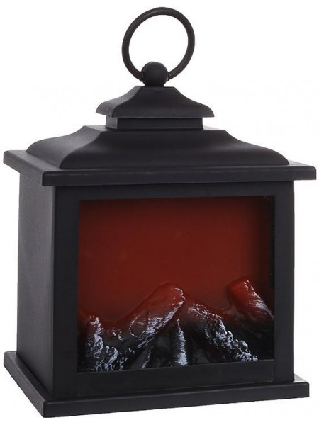 Світлодіодний камін BonaDi Black&Fire 12х19х17 см Чорно-червоний DP232328